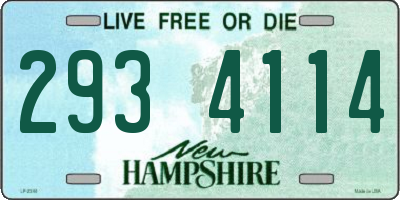 NH license plate 2934114