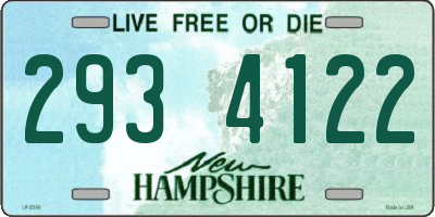 NH license plate 2934122