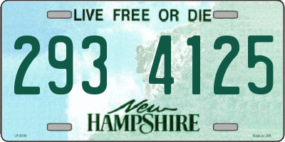 NH license plate 2934125