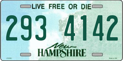 NH license plate 2934142