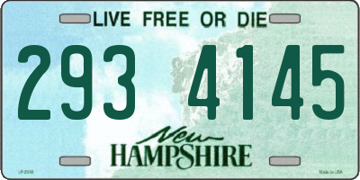NH license plate 2934145
