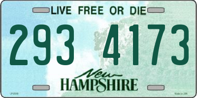 NH license plate 2934173