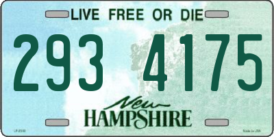 NH license plate 2934175