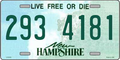 NH license plate 2934181