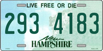 NH license plate 2934183