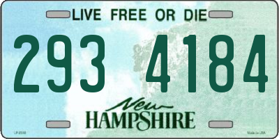 NH license plate 2934184