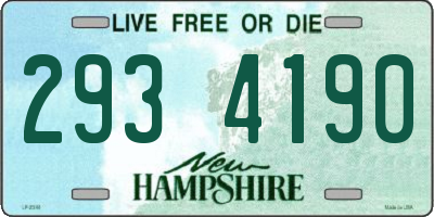 NH license plate 2934190
