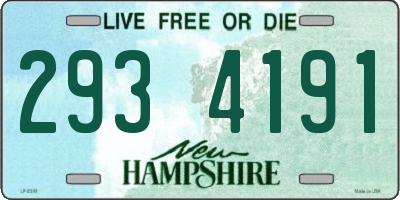 NH license plate 2934191