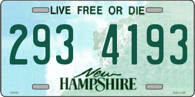 NH license plate 2934193
