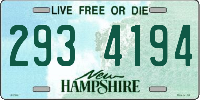 NH license plate 2934194