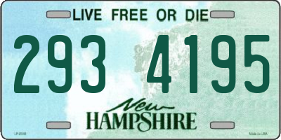 NH license plate 2934195