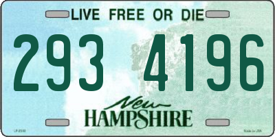 NH license plate 2934196