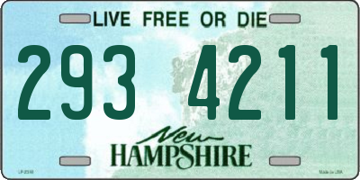 NH license plate 2934211