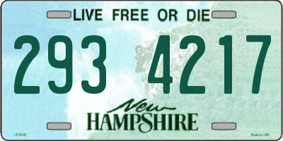 NH license plate 2934217