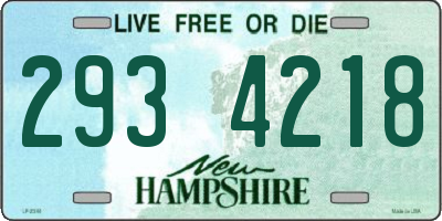 NH license plate 2934218