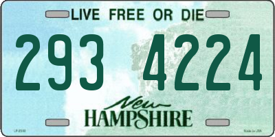 NH license plate 2934224