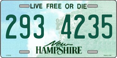 NH license plate 2934235