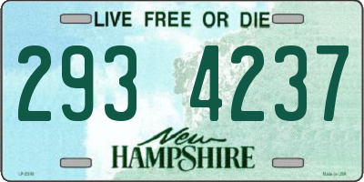 NH license plate 2934237