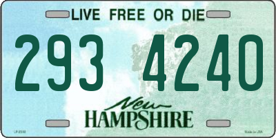 NH license plate 2934240
