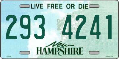 NH license plate 2934241