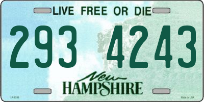 NH license plate 2934243