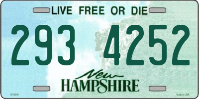 NH license plate 2934252