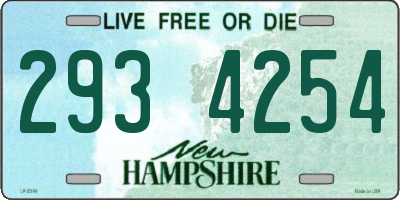 NH license plate 2934254