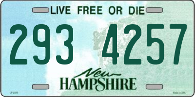 NH license plate 2934257
