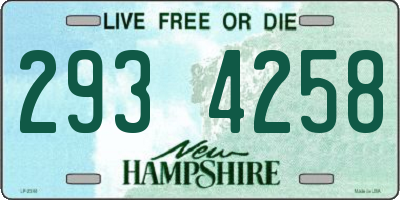 NH license plate 2934258
