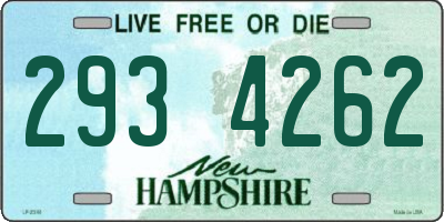 NH license plate 2934262