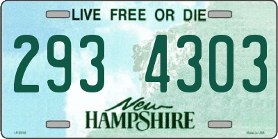 NH license plate 2934303