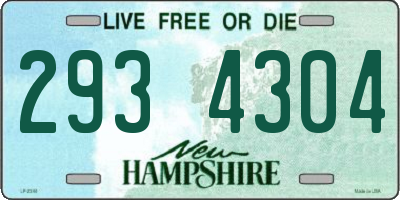 NH license plate 2934304