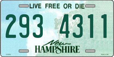 NH license plate 2934311