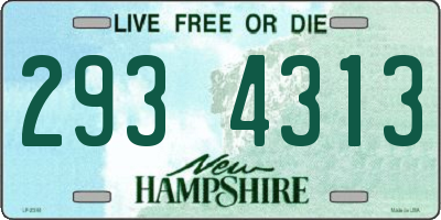 NH license plate 2934313