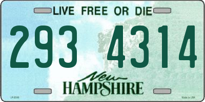 NH license plate 2934314