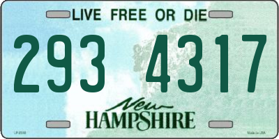 NH license plate 2934317