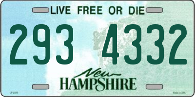 NH license plate 2934332