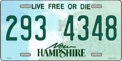 NH license plate 2934348