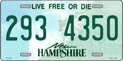 NH license plate 2934350