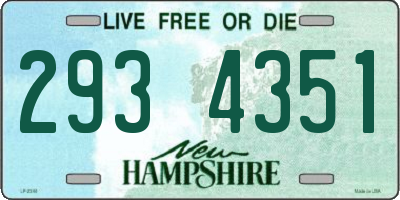 NH license plate 2934351