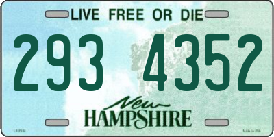 NH license plate 2934352