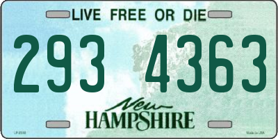 NH license plate 2934363