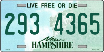 NH license plate 2934365