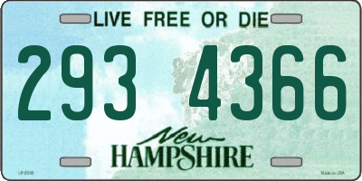 NH license plate 2934366