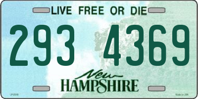 NH license plate 2934369
