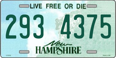 NH license plate 2934375