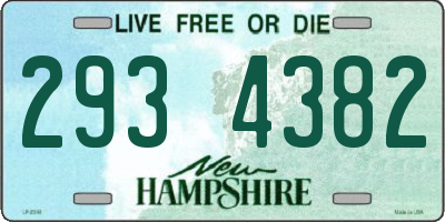 NH license plate 2934382