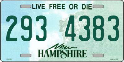 NH license plate 2934383