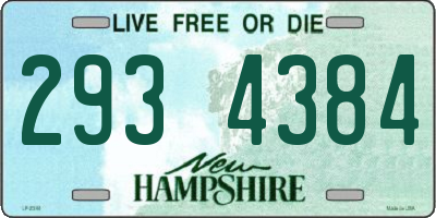 NH license plate 2934384