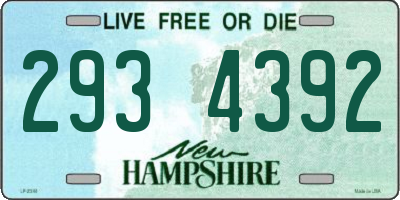 NH license plate 2934392